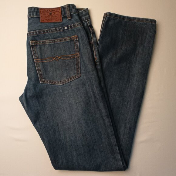Boys Lucky Brand Jeans Size 16 Billy Straight Medium Wash - Picture 1 of 9